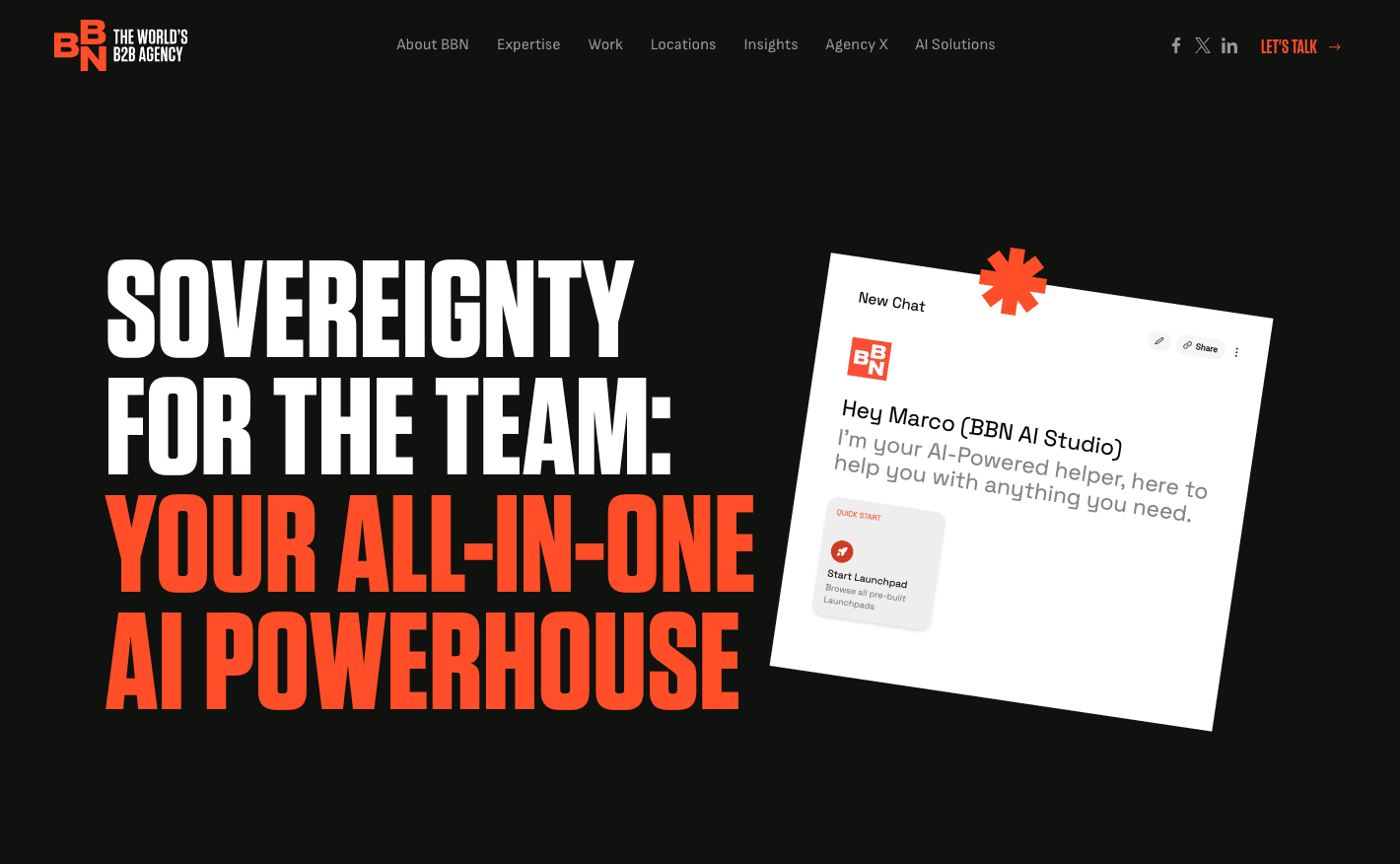 AI Space by BBN International Mockup